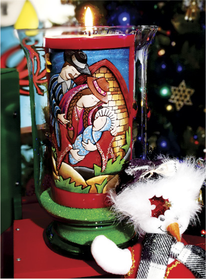 Vela Decorativa en Relieve: Pesebre Campesino 1 / handmade candle: typical Nativity 1