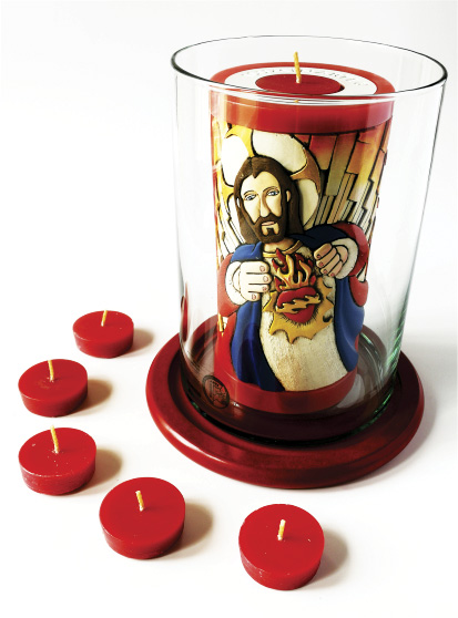 Vela Decorativa en Relieve: Corazón de Jesús 1 / handmade candle: Heart of Jesus 1
