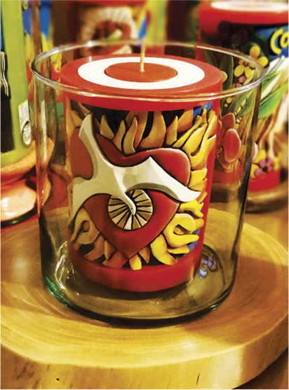 Vela Decorativa en Relieve: Espíritu Santo 1 / handmade candle: The Holy Spirit 1
