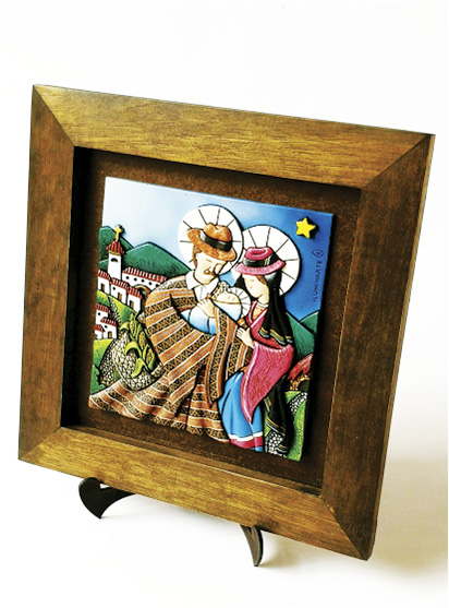 Cuadro Decorativo en Relieve: Pesebre Campesino 1 / handcrafted decorative embossed pictures: typical nativity 1